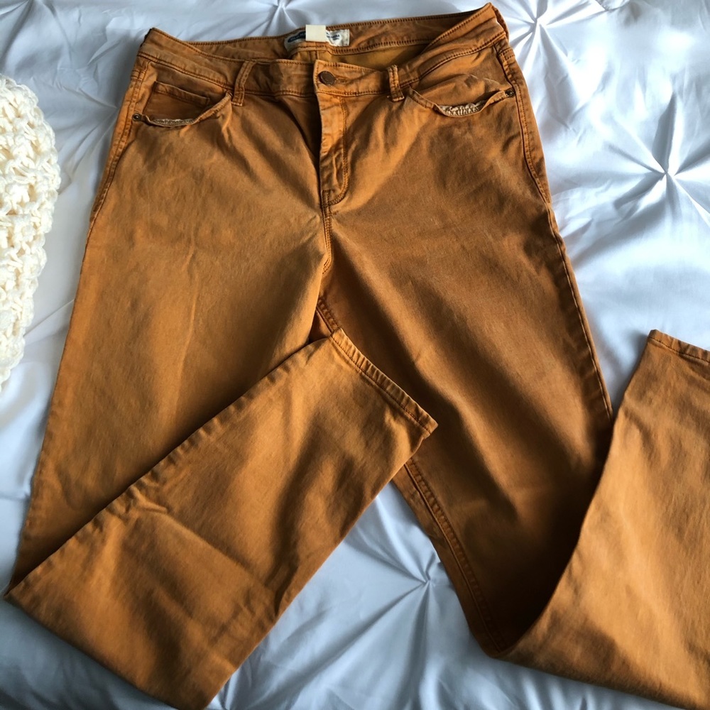 Old Navy Yellow Mustard Rockstar Jeans Super Skinny 12